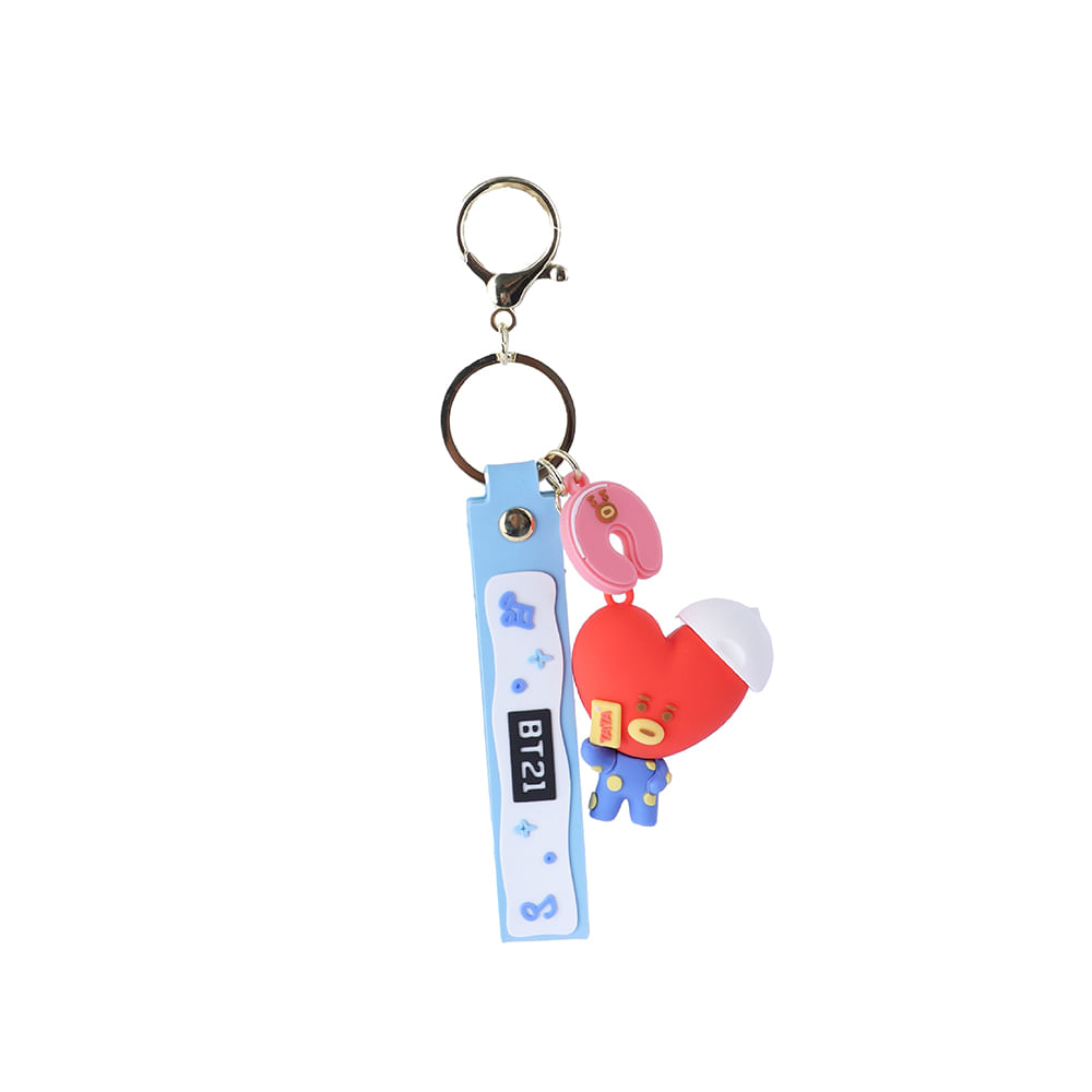 Llavero BT21 Tata Silicona Rosa 13 Cm